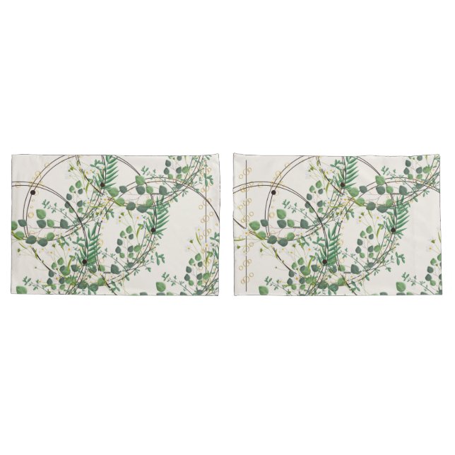 Murugi Luxe Beddings Golden Grove Pair  Pillowcase (Back-Set)