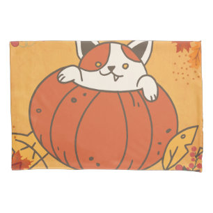 Murugi Luxe Beddings Pumkin Paws Children Single  Pillowcase