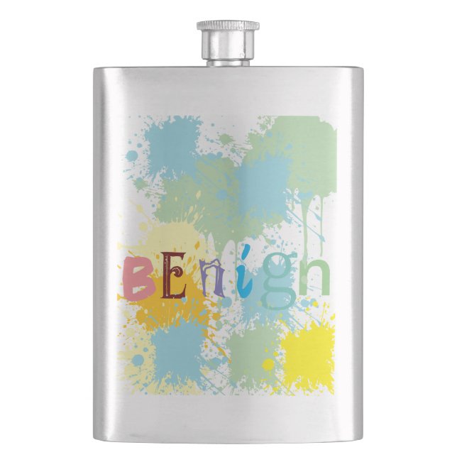 Murugi Mugs   Benign Classic  Hip Flask (Front)
