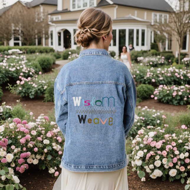 Murugi Wear Wisdom Weave Women's  Denim Jacket (Wedding Back)