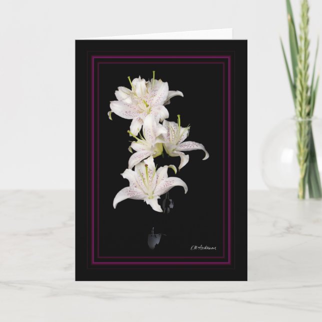 Muscadet lilies vertical card (Front)