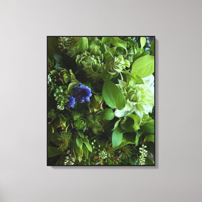 Muscari & Clematis Botanical Canvas Art (Front)