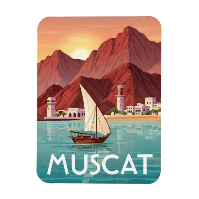 Muscat Oman Travel Magnet (Vertical)