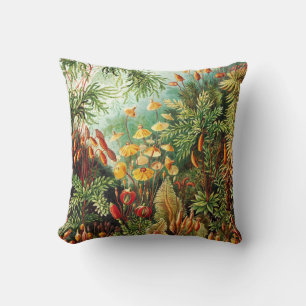 Muscinae illustration by Ernst Haeckel Throw Pillow
