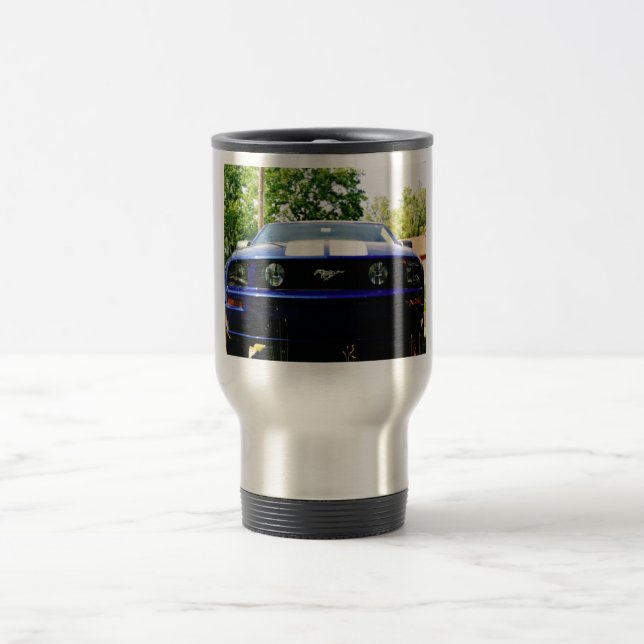 Muscle car-blue Mug (Center)