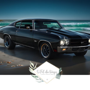 Muscle Car - Chevelle- Beach front decoupage Tissue Paper