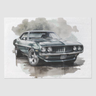 Muscle Car Decoupage Tissue Paper