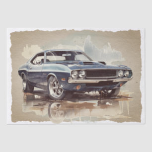 Muscle Car Decoupage Tissue Paper