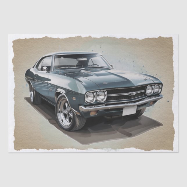 Muscle Car Decoupage Tissue Paper (Front)