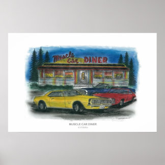 MUSCLE CAR DINER print
