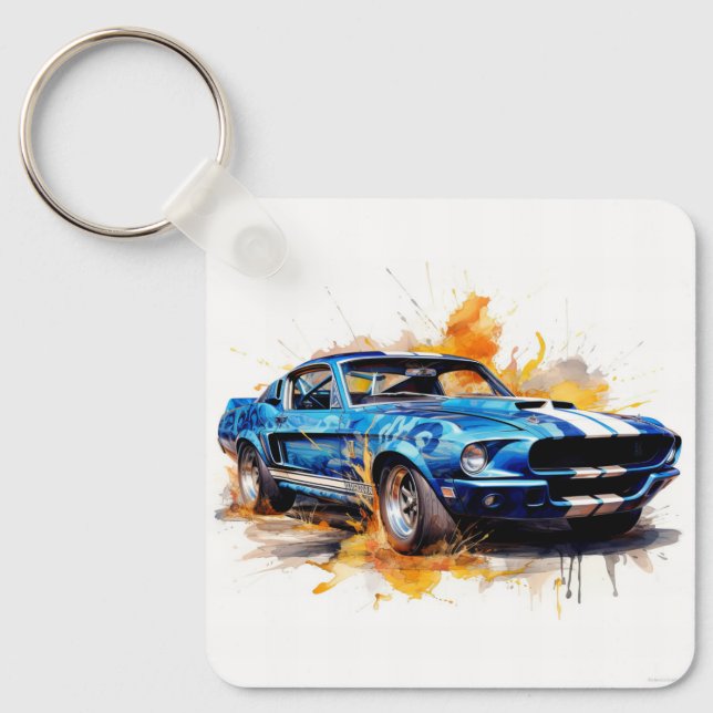 Muscle Car Keychain (Front)