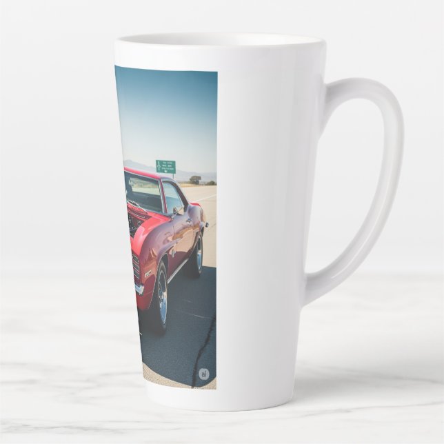 Muscle Car: Precision and Performance Latte Mug (Right)