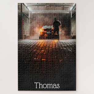 Muscle Car Street Machines Racing Personalized Jigsaw Puzzle