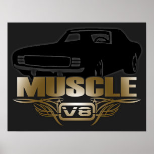 Muscle Car V8 Poster