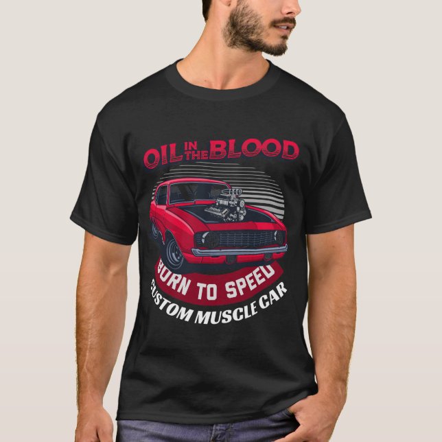 Muscle Cars, Born To Speed Fun T-Shirt (Front)