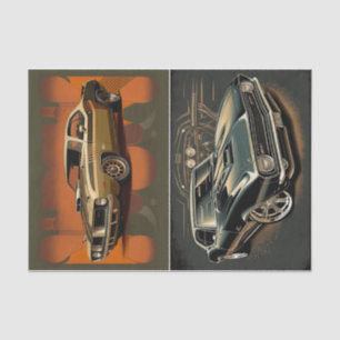 Muscle cars tissue paper