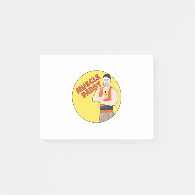 Muscle Daddy Post-it Notes (Front)