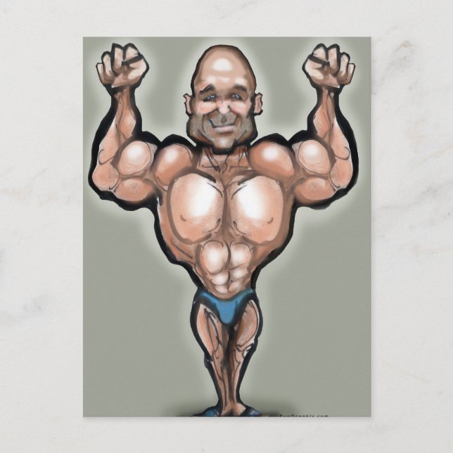 Muscle Dude Postcard (Front)