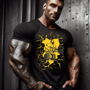 Muscle Fusion Bodybuilder Graphic Art T-Shirt