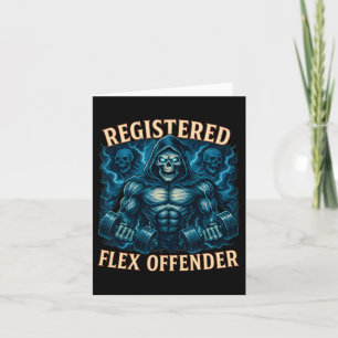 Muscle Grim Reaper Registered Flex Offender Funny Card