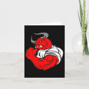 Muscle Gym Bull Deadlifting Humour Weightlifting W Card