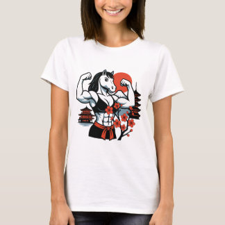 Muscle Horse Lady – Japanese Sakura Art T-Shirt