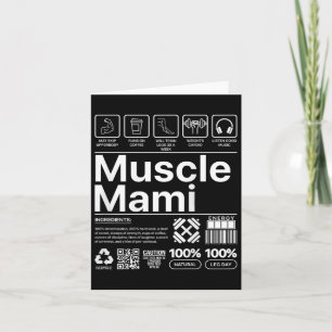 Muscle Mami And Mom Gym Workout Mother Funny Bodyb Card