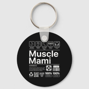 Muscle Mami And Mom Gym Workout Mother Funny Bodyb Keychain