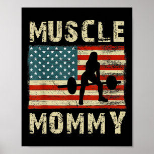 Muscle Mommy Womens Bodybuilding Bodybuilder Weigh Poster
