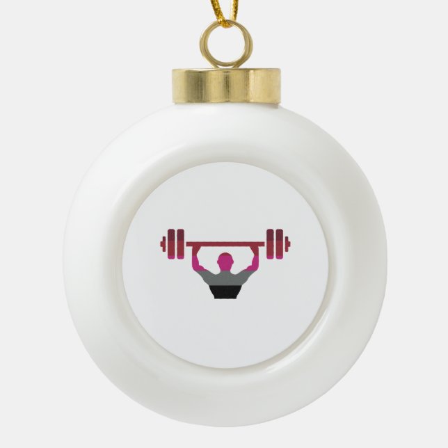 Muscle Pride Ceramic Ball Christmas Ornament (Front)