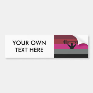 MUSCLE PRIDE FLAG BUMPER STICKER