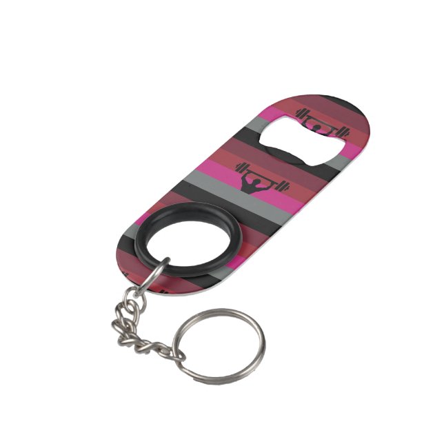 MUSCLE PRIDE FLAG MINI BOTTLE OPENER (Back Angled)