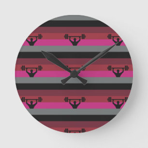 MUSCLE PRIDE FLAG ROUND CLOCK