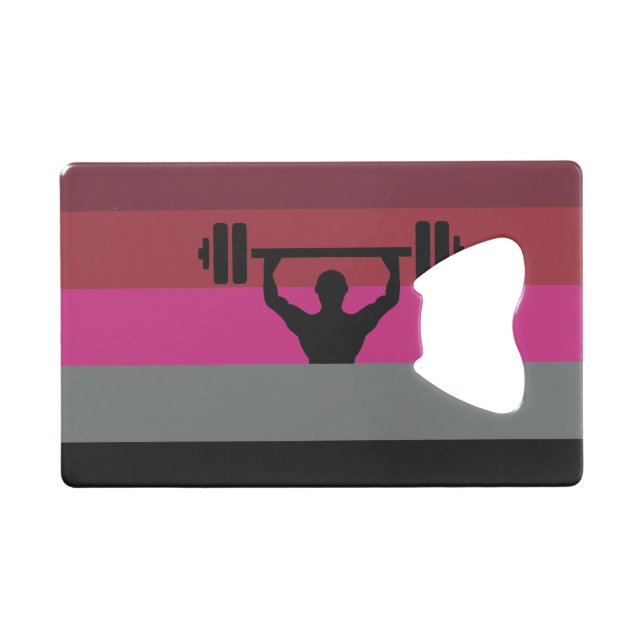 MUSCLE PRIDE FLAG WALLET BOTTLE OPENER (Front (Horizontal))
