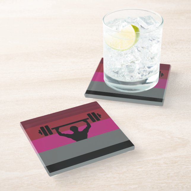 Muscle Pride Glass Coaster (Angled)