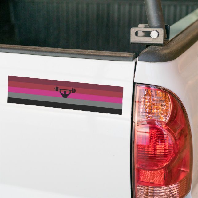 Muscle Pride House Flag Bumper Sticker (On Truck)