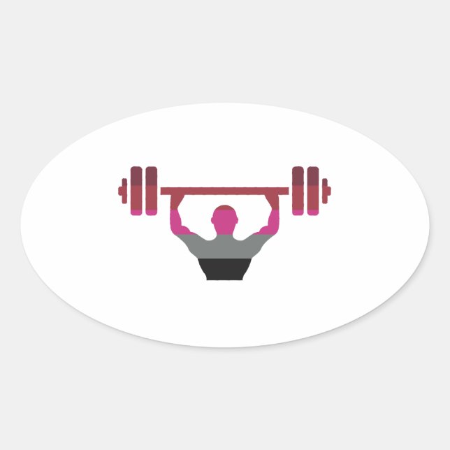 Muscle Pride Oval Sticker (Front)