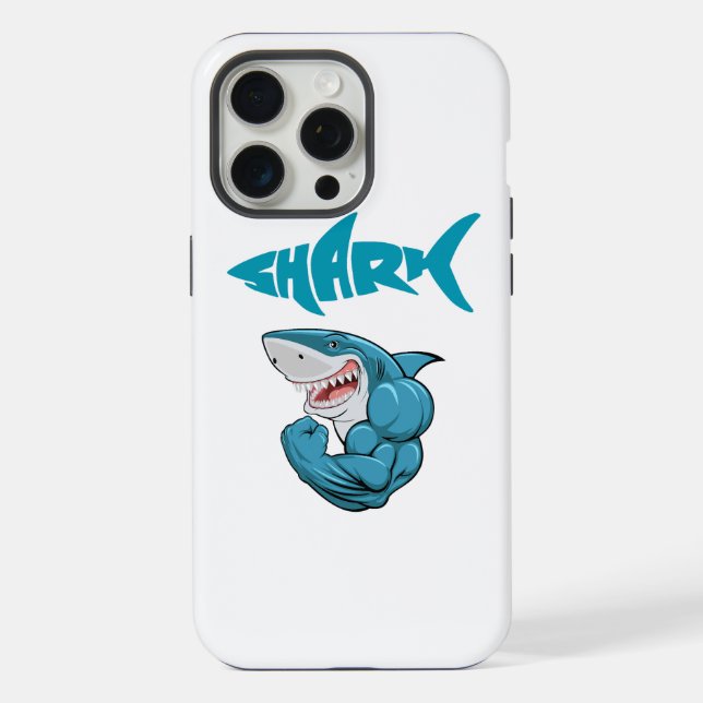 muscle shark iPhone case (Back)