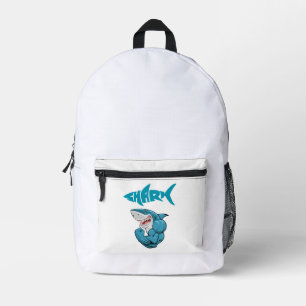 muscle shark printed backpack