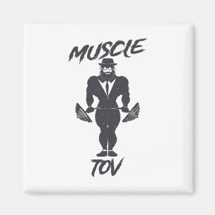 Muscle Tov Weightlifting Bodybuilding Jewish Rabbi Magnet