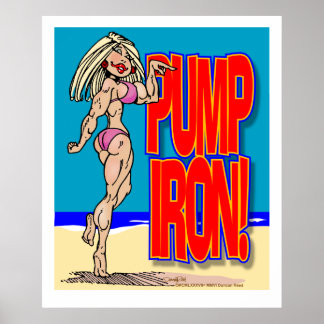 Muscle up chic poster