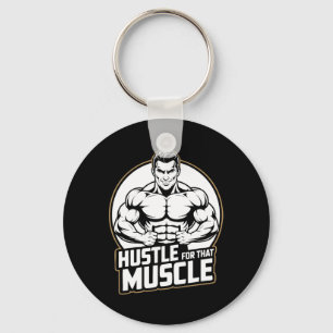 Muscle Workout Fitness Bodybuilding Weight Lifting Keychain