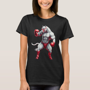 Muscled Horse Boxing training or workout men women T-Shirt