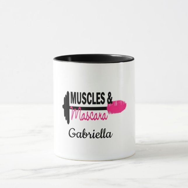 Muscles et tasse de forme physique personnalisée (Centre)