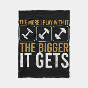 Muscles Get Bigger Bodybuilding Gym Workout Weight Fleece Blanket