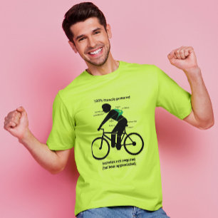 Muscles not Batteries Mountain Bike T-Shirt
