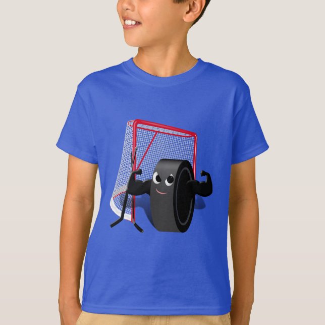 Muscles on Hockey Puck T-Shirt (Front)
