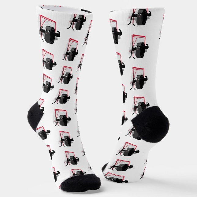 Muscles on Ice Hockey Puck Socks (Angled)