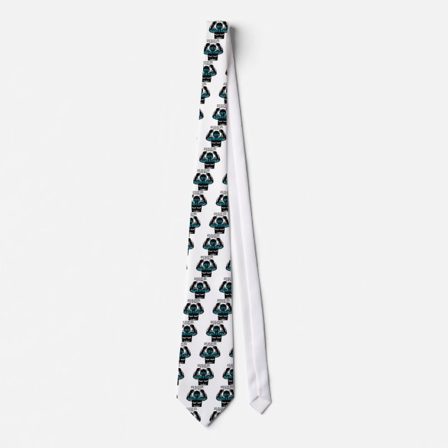 muscles so strong it's ridiculous funny tie (Front)