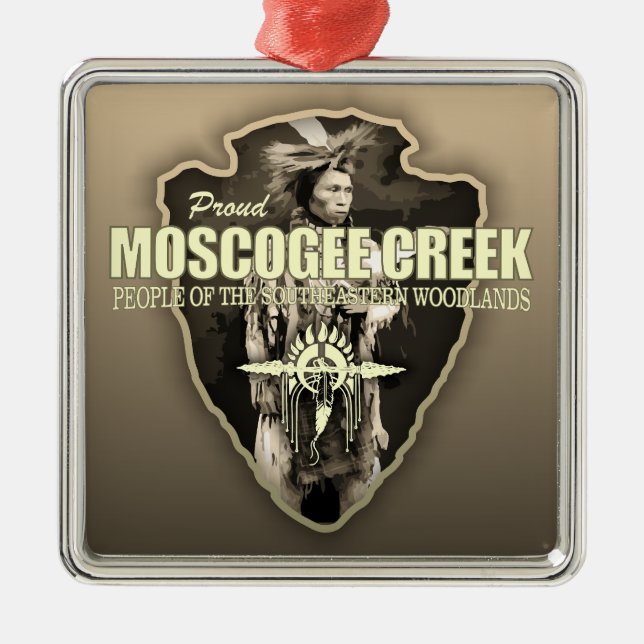 Muscogee Creek (arrowhead) Metal Ornament (Front)